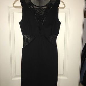 Jr. M Ruby Rox mini black dress lace cutout detail